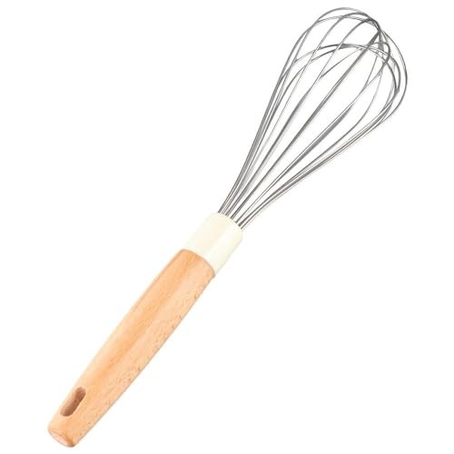 hobbyme Kitchen Manual Egg Mixer Handheld Milk Frother Wood Handle Whisk Foam Maker Baking Coffee Stirrer Hand Egg Mixer