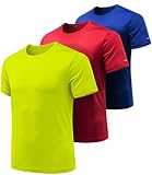 [ATHLIO] ドライTシャツ メンズ 3枚組 吸汗速乾 半袖 ストレッチ クールインナー 通気性 快適な着心地 スポーツTシャツ トレーニング ランニング ヨガ 大きめサイズ対応CTS11-URY_XL