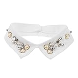 KONTONTY Cuello Falso Desmontable para Mujer Color Claro, Pechera Ligera de Doble Capa, Accesorio Versátil para Camisas y Suéteres, Uso Diario y Viajes, Adaptable a Todas las Estaciones