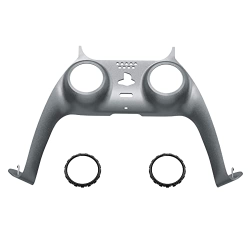 image for eXtremeRate Metallic Steel Gray Decorative Trim Shell Compatible with 