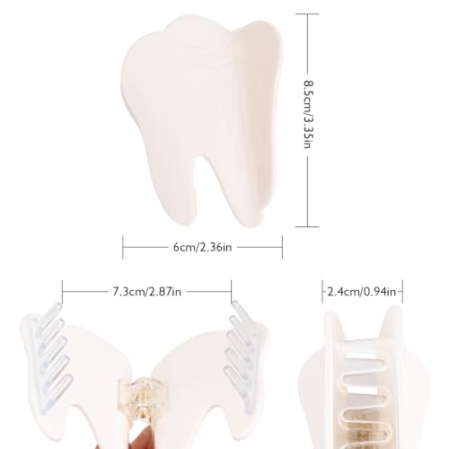 Personalised White Tooth Acetate Hair Claw Clip Oral Doctor Creative Hair Clip in Stomatology for Women Girls Gift