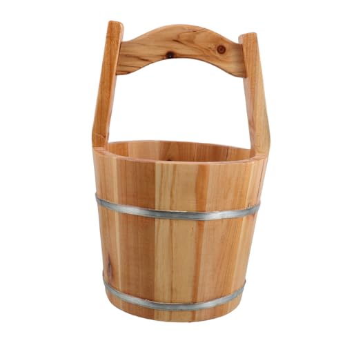 Balde de Madera para Pies Yardwe Artesanal Leakproof 14in miniatura 1