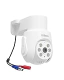Anlapus 5MP Pan Tilt Wired Security Camera, Outdoor Indoor CCTV Add-on Cam