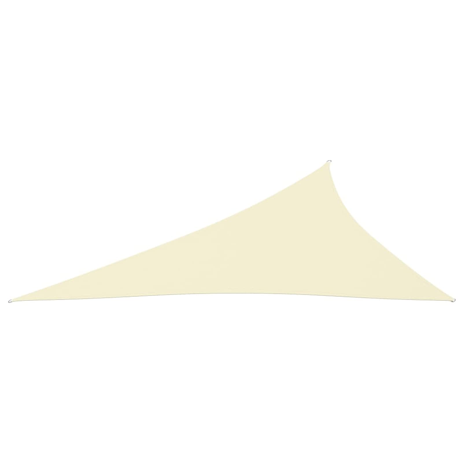 Tidyard Tenda Parasole Vela Parasole in Tela Oxford, Triangolare 4x5x6,4 m, Vela Ombreggiante/Tende da Sole per Esterno, Protezione Raggi UV, Tende a Vela per Terrazzo Balcone Giardino Piscina, Crema