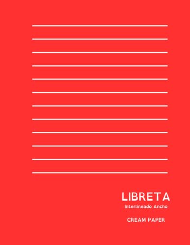 Libreta. Interlineado Ancho.: Tamaño A4, 60 páginas. Color papel crema. Interlineado especial de 1.5cm