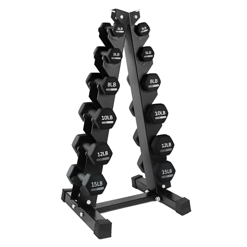HolaHatha 3-15 Lb Neoprene Dumbbell Set
