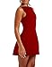 LuFeng Women's Summer Sexy Sleeveless Zipper Mock Neck Slim Fit A-line Mini Dress Bodycon Party Club Dress for Women