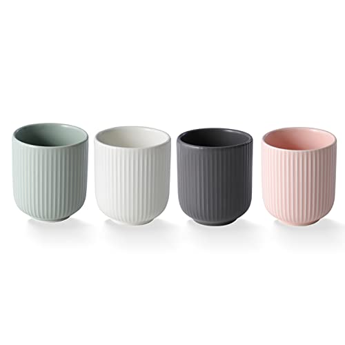 Lxuwbd Tradycyjna japońska filiżanka do herbaty, chińska filiżanka do herbaty, ceramiczny zestaw do herbaty, kubek do herbaty Yunomi, miska do matcha, zestaw do herbaty matcha (4 kolory)