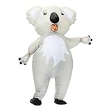 AICHLO Koala Inflatable Costume Koala Costume Fancy Dress Jumpsuit for Party Koala Blow Up Suit koala Costumes for Women