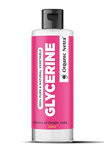 Organic Netra 100% Pure Vegetable Glycerine â€“ All-Natural, Chemical-Free Liquid Glycerine for Men and Women - Perfect Hair and Skin Moisturizer - Non-GMO, Gluten-Free, Therapeutic Grade 200ml