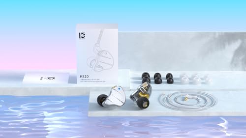 Miniatura 7 de Yinyoo Kbear Ks10 In Ear Monitor Cascos,1dd 4ba Iem Auriculares De Cable,Nanotubo De Carbono Compuesto De 10 Mm,Nuevo Sistema De Cruce Electrónico Hifi Auricular In Ear Para Musica,Gaming,Running