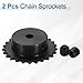 uxcell 2 Pcs #25 Chain Roller Sprocket 8 x 7mm Bore, 1/4