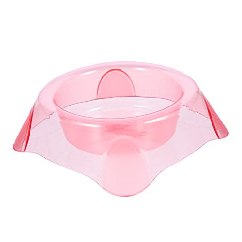 GRIRIW Pet Dog Bowl Cat Bowl Crystal Single Bowl for Dogs and Cats Pink l Size Food and Water Bowl Spill Design