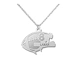 Pugster Custom Football Necklace with Number Charm Personalized Name Gift for Men Athlete