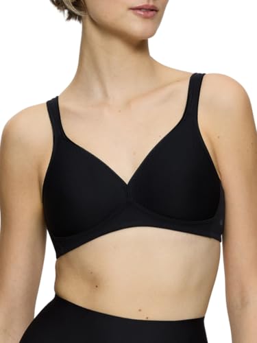 Triumph Damen BH Modern Soft+Cotton N, ohne Bügel, ohne Polsterung, Verstellbare Träger, 110C, Schwarz – Ansicht 1