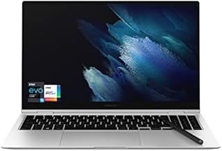Samsung Galaxy Book Pro 360 Intel Evo i5 with Windows 10 Home 15.6 Inch Touchscreen Laptop 8GB RAM 512GB Storage Mystic Silver (UK Version)