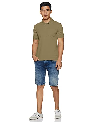 Image of Rupa Bumchums Men Super Combed Cotton Solid Half Sleeve Club Collar Polo Regular Fit T-Shirt with Chest Pocket