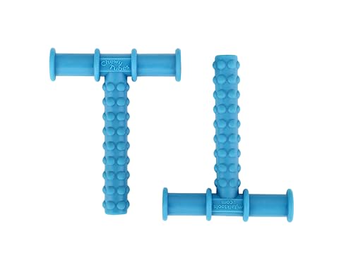 Image of Chewy Tube for Oral Sensory Therapy Blue | Non-Toxic Biting & Chewing Tool for Autism, ADHD | Textured Teether for Children & Adults (Blue chewy tube)