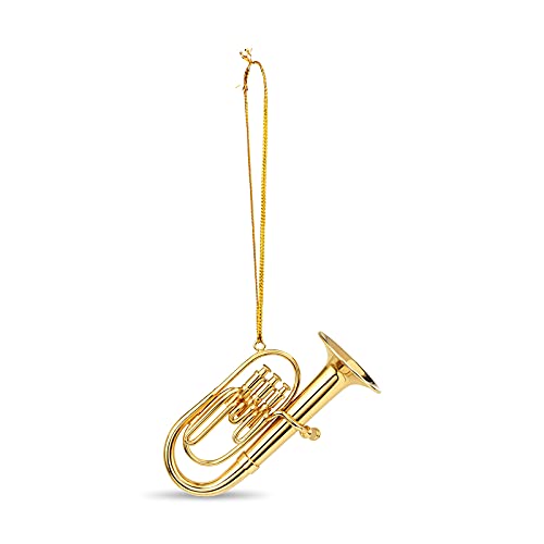 Broadway Gift Co Gold Tone Tuba 3 Inch Hanging Ornament #TOP14