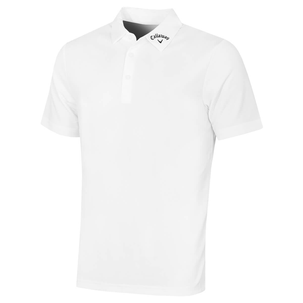 Callaway Golf Mens Ace Micro Texture Polo Shirt - Bright White - XXL
