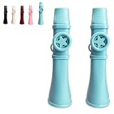 【2025最新改良モデル】カズー 軽量 良い音 Kazoo 初心者 簡単に演奏できる、大人と子供用 日本語説明書付 ストラップ付 持ち運びが簡単 メンブレン不要で洗える、ギター、ピアノ、ウクレレ用のカズー楽器の習得が簡単 演奏 音楽玩具 マルチカ(ブルー-2個)