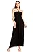 Sakkas 5026 Comfortable Jersey Feel Solid Color Smocked Bodice String Halter Maxi/Long Dress - Black - X-Large