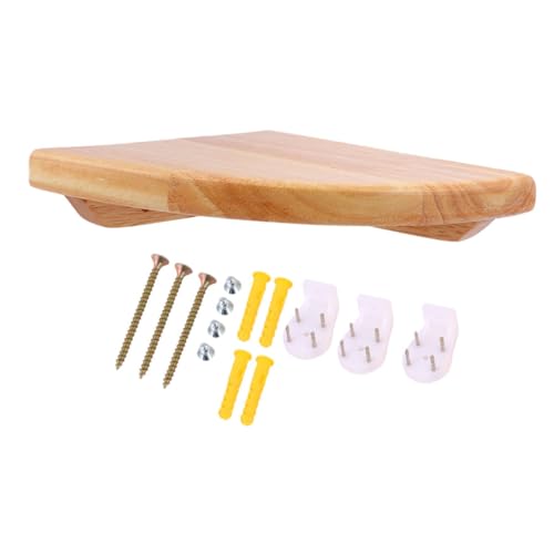 GARVALON Estantería Flotante de Madera para Esquina Balda Decorativa Montada Pared Estante para Baño Cocina y Sala Ahorra Espacio y Organiza con Diseño Elegante