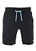 Produktbild riverso Herren Sweat Short RIVMax Kurze Sweatshorts Bermuda Sommer Sport Shorts Baumwolle Schwarz 4XL, Größe:4XL, Farbe:Black - Turquoise