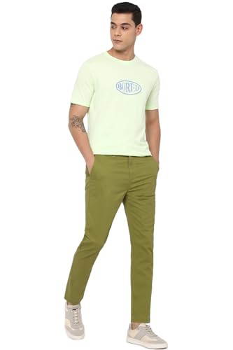 Image of FOREVER 21 Mens Solid Regular Fit Pants