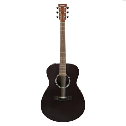YAMAHA FSX400 Guitarra Electroacústica – Cuerpo tipo Concert Compacto, Escala 25', Espaciado de Cuerdas Estrecho, Varetaje Escalonado, Preamplificador System-75 con Pastilla y Afinador – Smoky Black