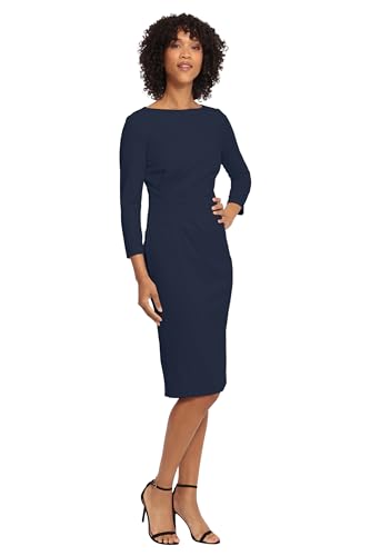 Image of Maggy London Womens Scuba Crepe Pleat Tuck Waist DressDress