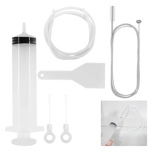 XinYangMao Kit Pulizia Frigorifero 5 Pezzi, Spazzola Sbrinatore per Fori di Scarico, Set per Pulizia Profonda e Manutenzione Congelatore, Accessori per Igiene Casa