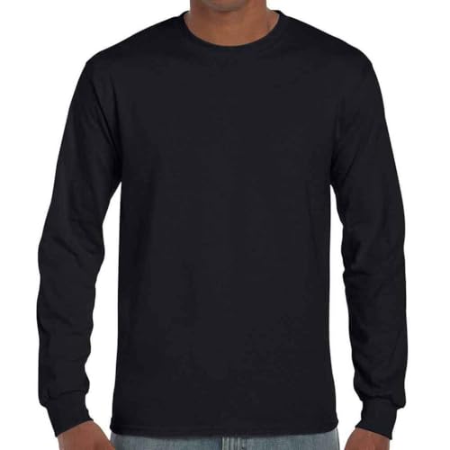 T-shirt ULTRA Gildan Noir 5XL col indéformable et maille anti-retrait pour adulte