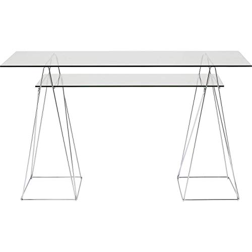 Mesa Escritorio Polar Cromada /Cristal