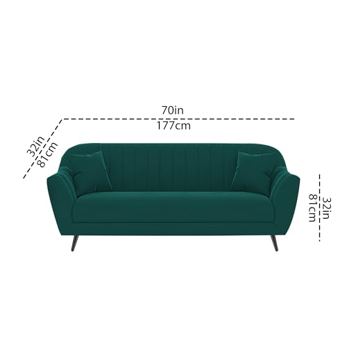Image of Atticus 3+1+1 Seater Sofa Set for Living Room (Pine Colour) Premium Fabric Sofa