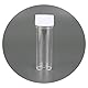 FSSTUD 12 Stück 25 ml kleine Reagenzgläser aus Kunststoff, transparente Perlen, Aufbewahrungsbehälter, Süßigkeitenröhrchen, Fläschchen, flache Probenröhrchen, Badesalzfläschchen mit Kappen