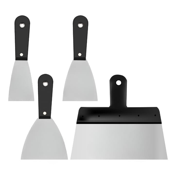 Heybit 2” 3” 4” 6” Scraper Set Steel Blades Putty Filler Plaster Drywall Decorate Flexible Tapping Putty Cleaning Filling Knife (Pack of 4)… (B091236KX2) Amazon Price History, Amazon Price Tracker