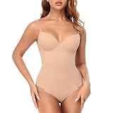 body hautfarben karneval 😊【BUILD IN BRA MIEDERBODY】Diese Shapewear Damen Body mit integriertem Körbchen hebt die Brust sanft an und bietet ihr volle Unterstützung. Der elegante Ausschnitt macht Sie auf Partys zum Mittelpunkt der Aufmerksamkeit. Joyshaper Ganzkörper Bauchweg Body für Frauen bietet genug Halt, dass keine zusätzliche BH brauchen muss.