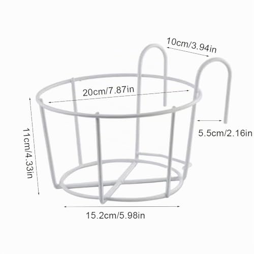 Miniatura 3 de Bhina 2 Piezas Soporte Flores Redondo Gancho,Estante Hierro Plantas Colgantes,Hierro Jardinería Maceta Redonda,Estante Redondo Cestas Plantas,Adecuado Para Balcón,Jardín,Valla,Interior Y Exterior