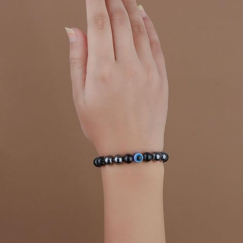 Mesmerize Evil Eye Protection Bracelets with Mag Snap Closure | Unisex Collection | Original Stones to avoid negative energy | Durable Mag Snap 2 Magnetic Closure | Lab-Tested Certificate & 6-Month Warranty Included.