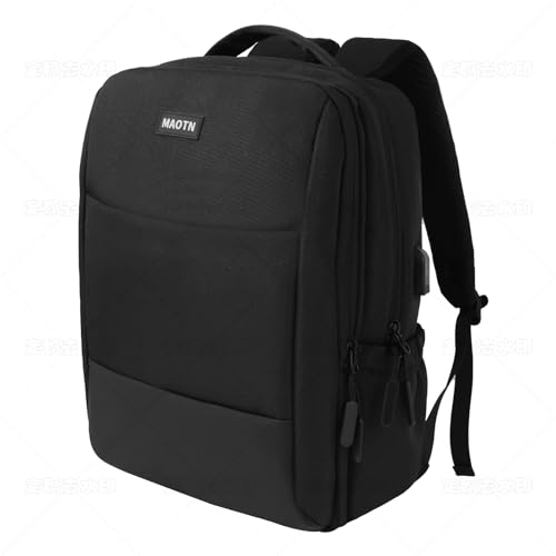 MAOTN Mochila para laptop de 15.6 pulgadas antirrobo con puerto de carga USB, bolsa impermeable para computadora de negocios para hombres, aprobada por aerolíneas, Negro -, 39,63 cm, Mochila de viaje