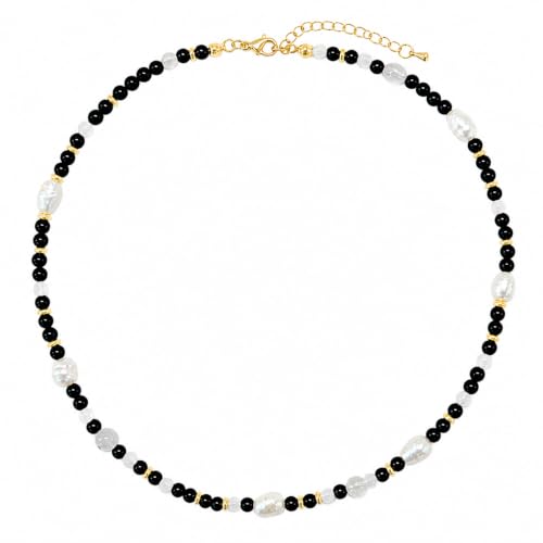 LOVAKARIEL Freshwater Pearl Beaded Necklace for Women Adjustable Boho Bead Choker Necklace Jewelry Gift - image 1