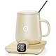Ikago Intelligentes beheiztes Kaffeewärmer Set, 1 °C präzise Temperaturregelung, elektrischer Kaffeewärmer mit automatischer Abschaltung, Geschenke für Frauen, Männer, Väter, Mütter, Intelligence