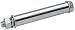Produktbild Metafranc Achse Ø 20 mm x 89 mm - M12 - Stahl verzinkt / Schubkarrenrad-Zubehör / Ersatzachse 20 auf 12 / Achsen-Set für Schubkarrenräder / 830300