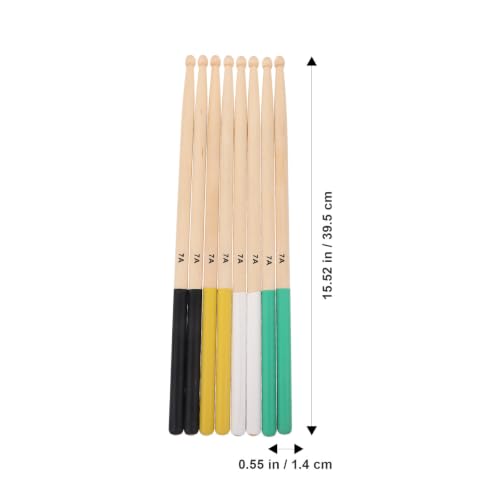 4 pares de baquetas de maple con agarre antideslizante miniatura 2
