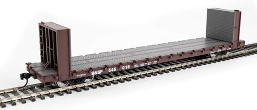 Walthers Mainline 910-5858 HO Scale 60' Pullman-Standard Bulkhead Flatcar (48' IL) - Ready to Run - BNSF #545018
