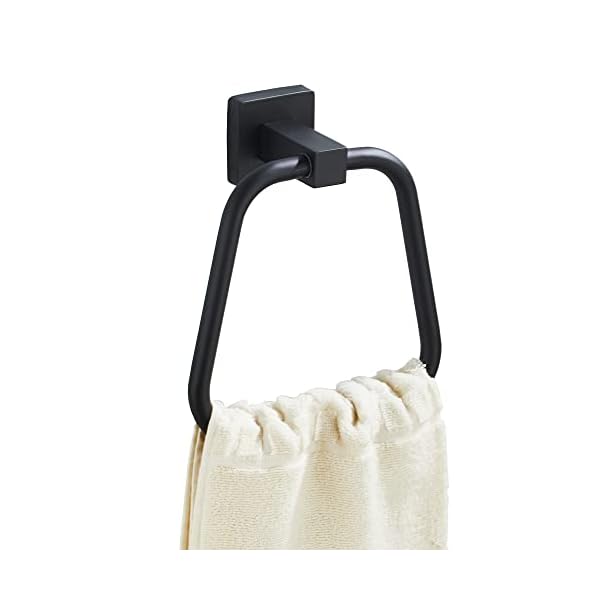 Toallero Negro Mate para baño, Cocina, baño, Soporte de Pared, Acero Inoxidable Resistente