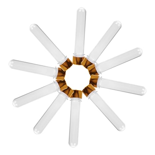 NAMOARLY 10pcs Plastic Test Tube Bottle Transparent Vial Sampling Vials Testing Tubes Cosmetic Tube Mini Bottles Bath Salt Tubes Mini Vials Clear Vial with Cork Small Vials