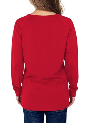Image of SELINK Girls Big Kids Long Sleeve Striped Color Block Pocket Tees | Casual Loose Fit With Side Pockets,Soft Stretch Polyester Blend For Big Girls Daily&Back To School Wear