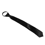  takestop® Krawatte Seide Satin schwarz black zip Fliege Frack Fliege Schmal Herren Damen Slim